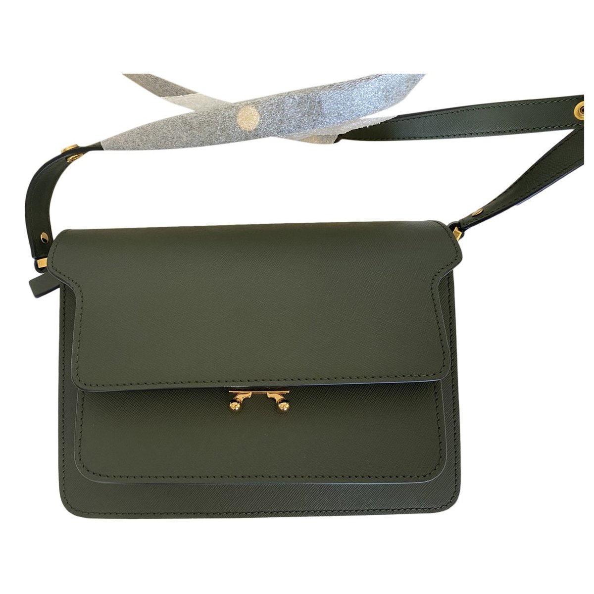 Trunk leather handbag