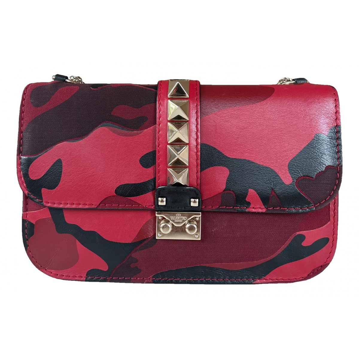 Glam Lock leather crossbody bag