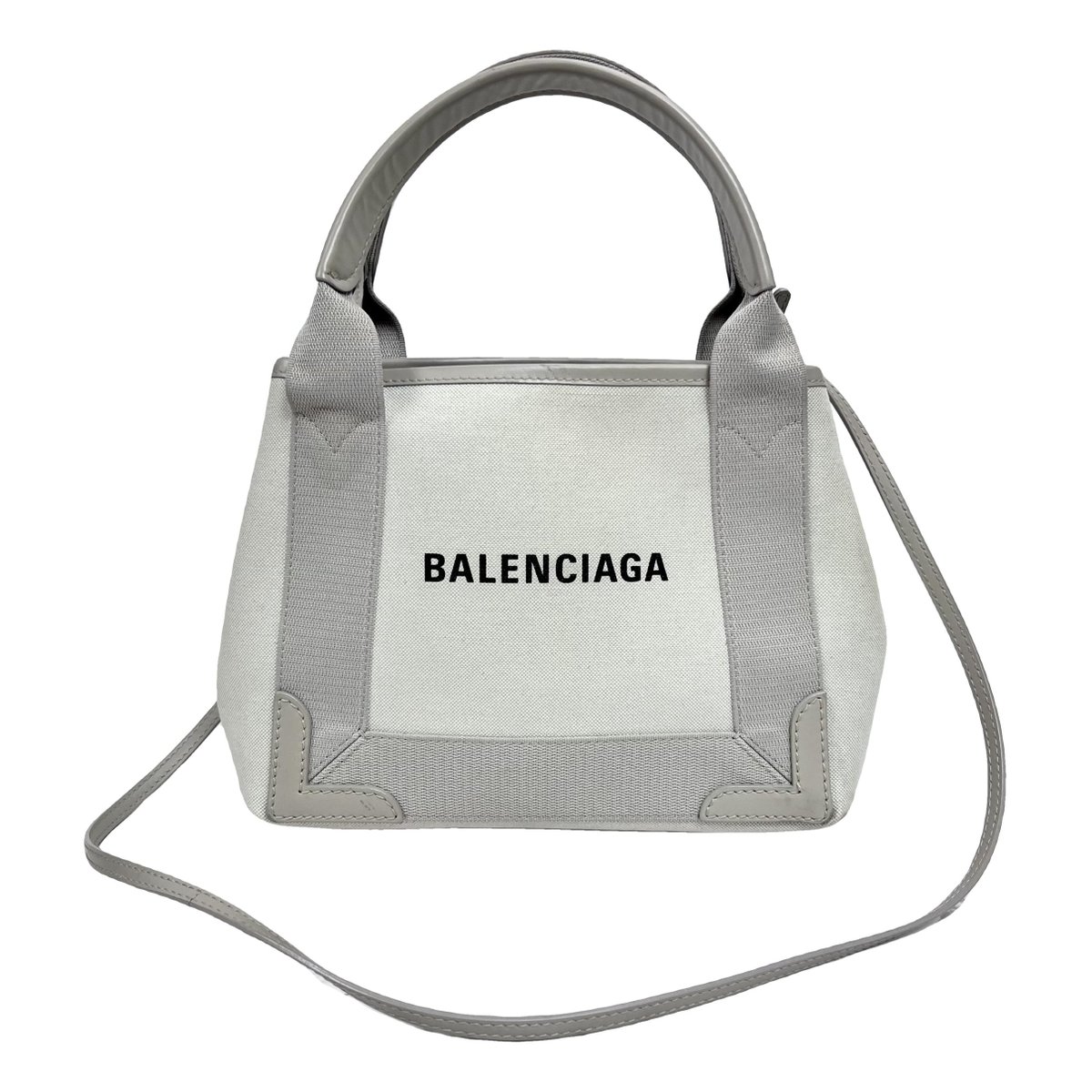 Navy cabas cloth handbag