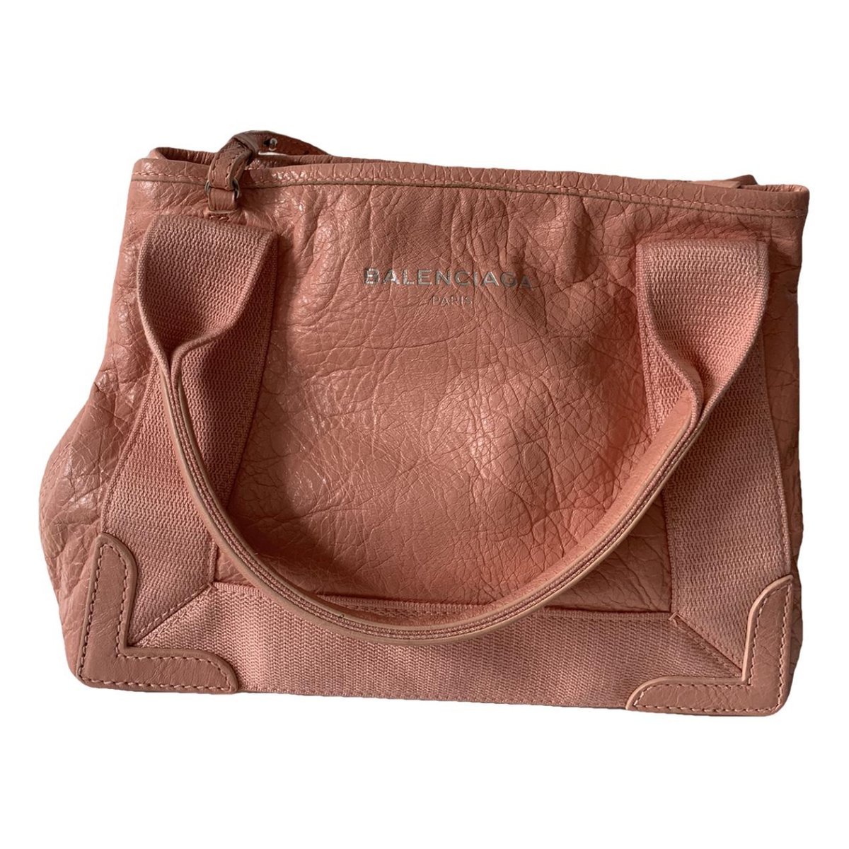 Navy cabas leather tote