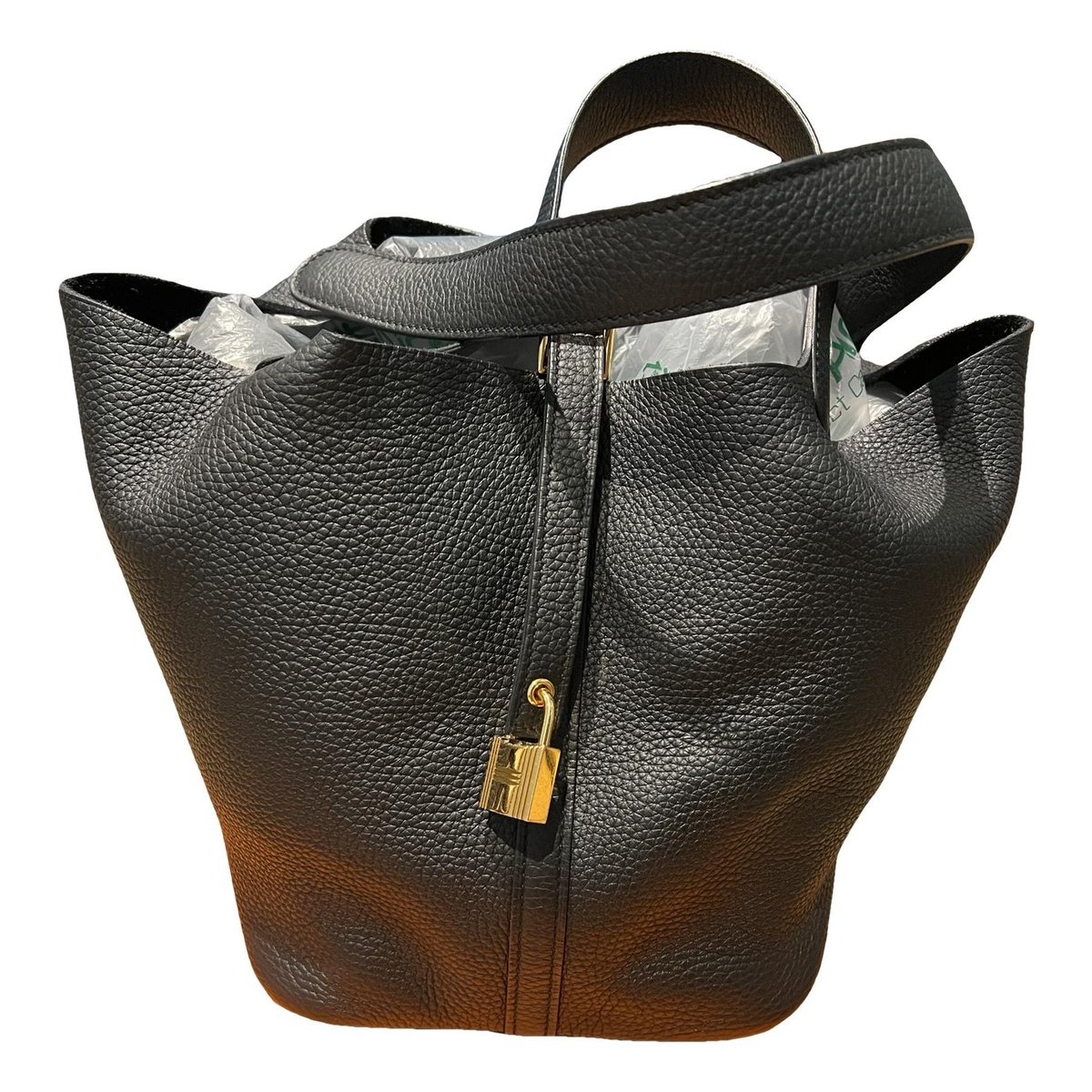 Picotin leather tote