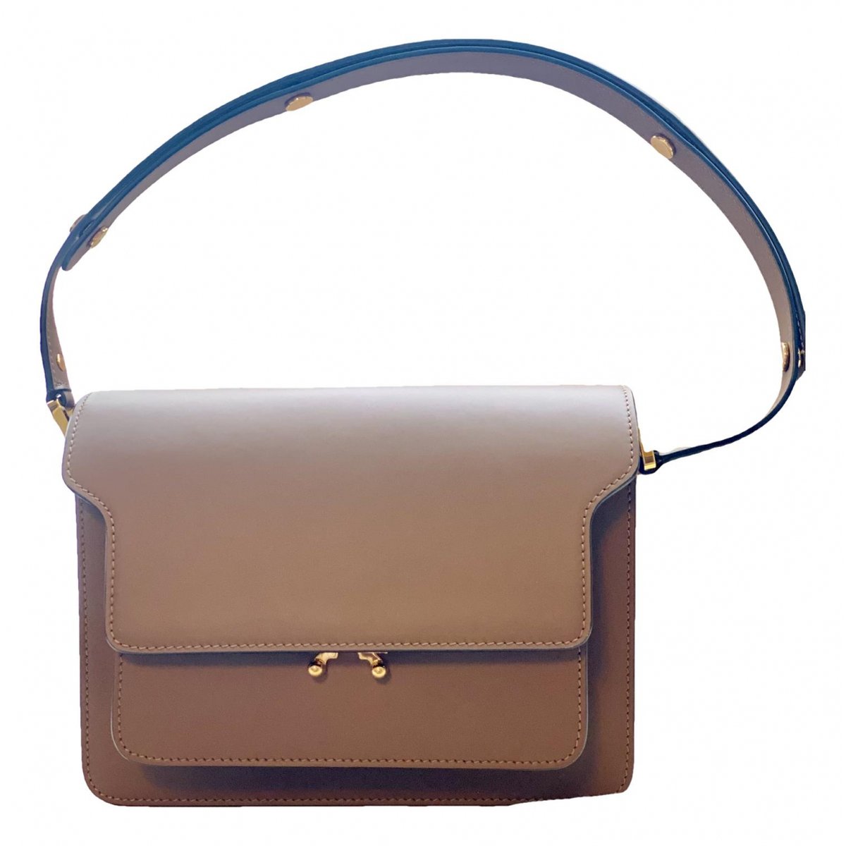 Trunk leather crossbody bag