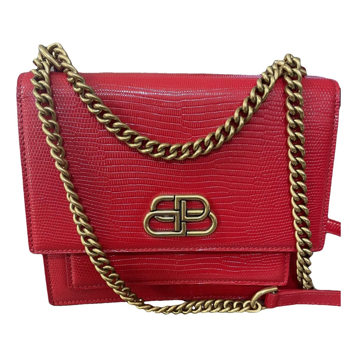 Sharp leather handbag