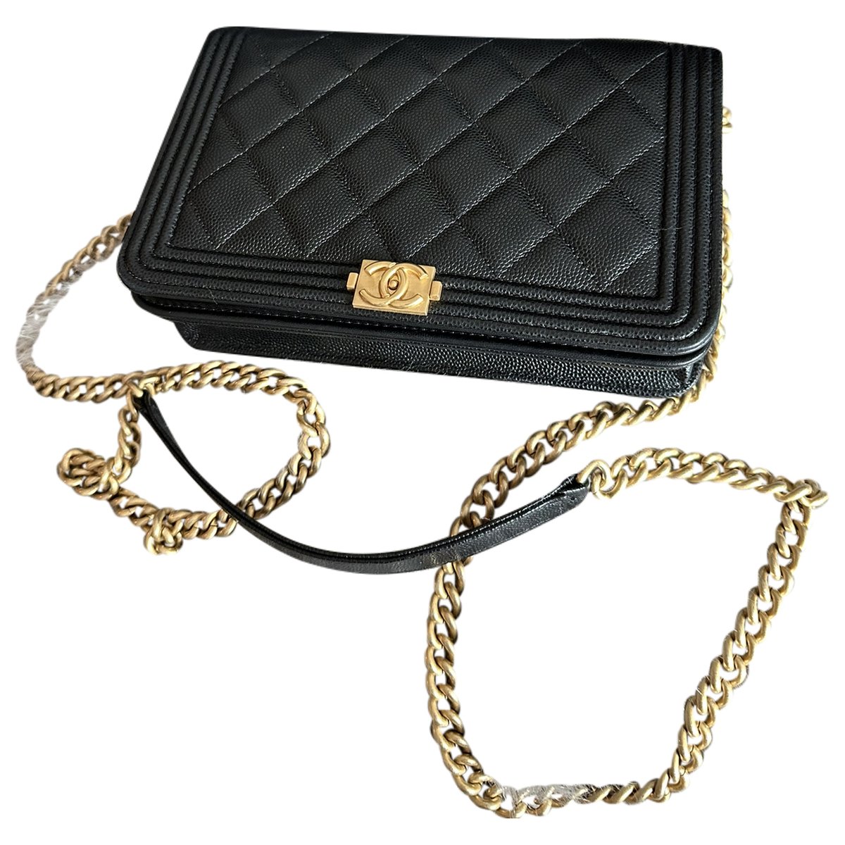 Wallet On Chain Boy leather crossbody bag