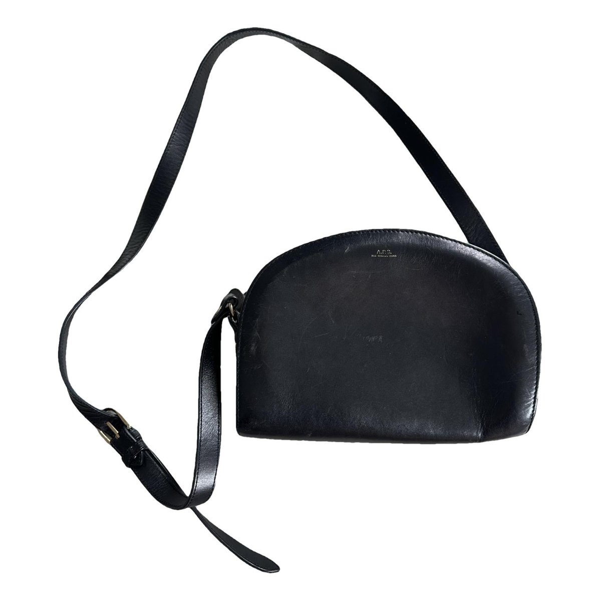Demi-lune leather crossbody bag