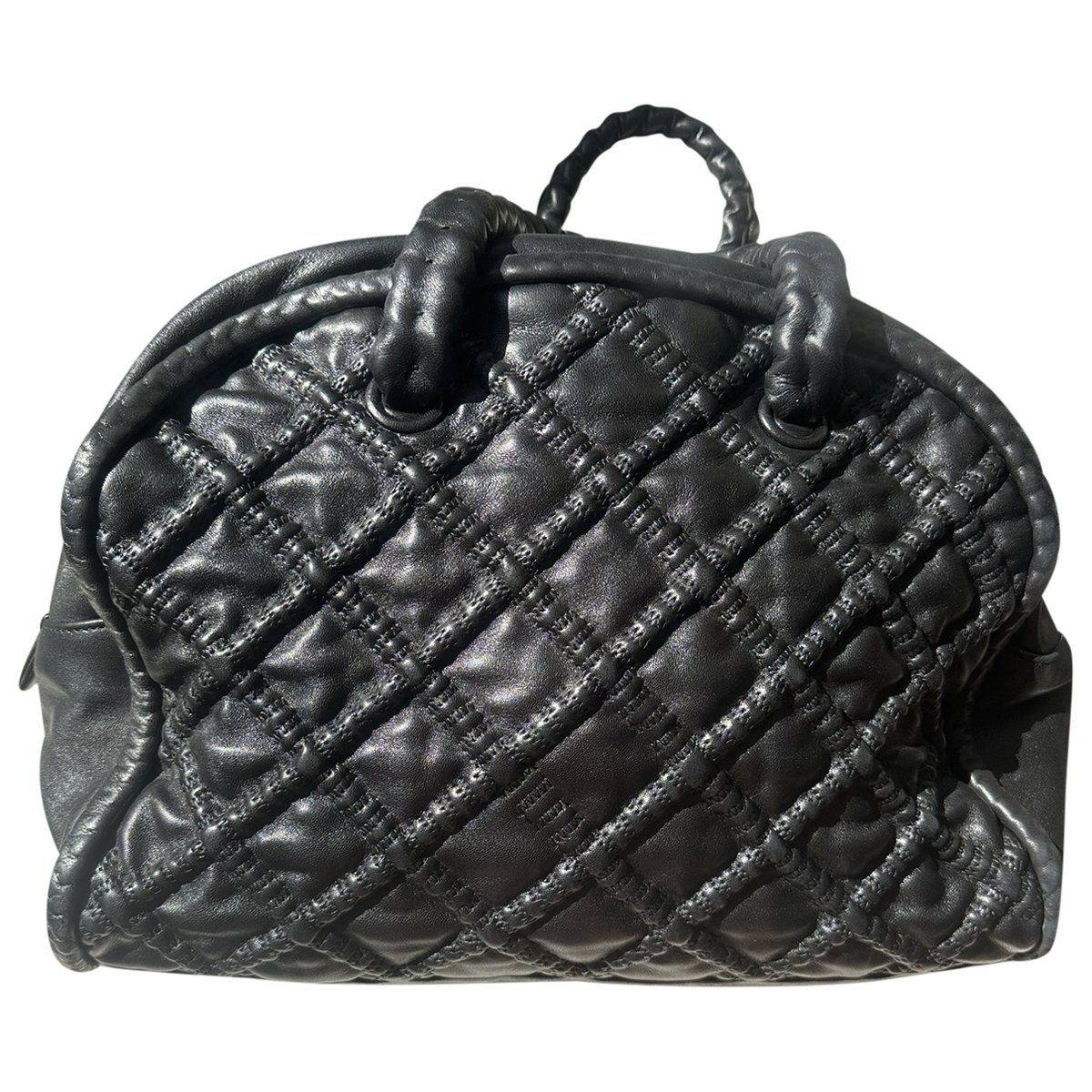 Chain Around leather bowling bag
