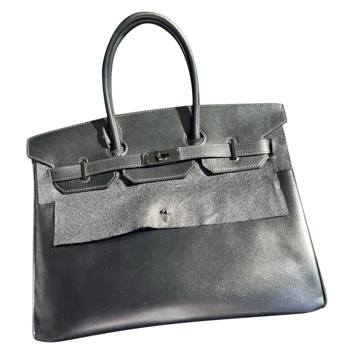 Birkin 35 leather handbag