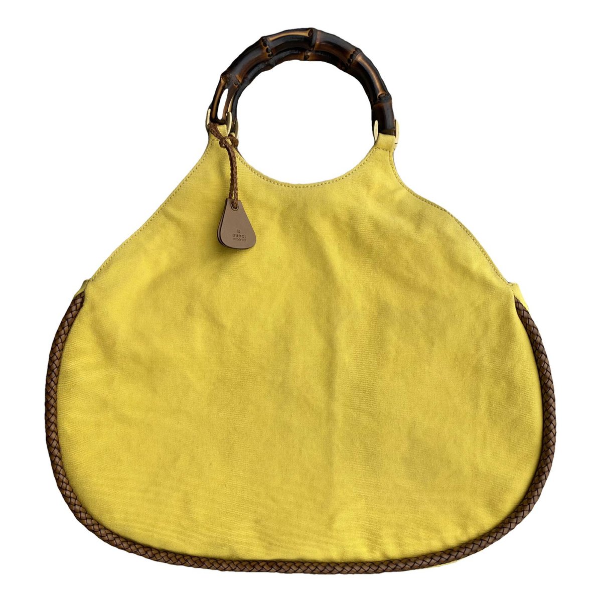 Bamboo Ring linen handbag