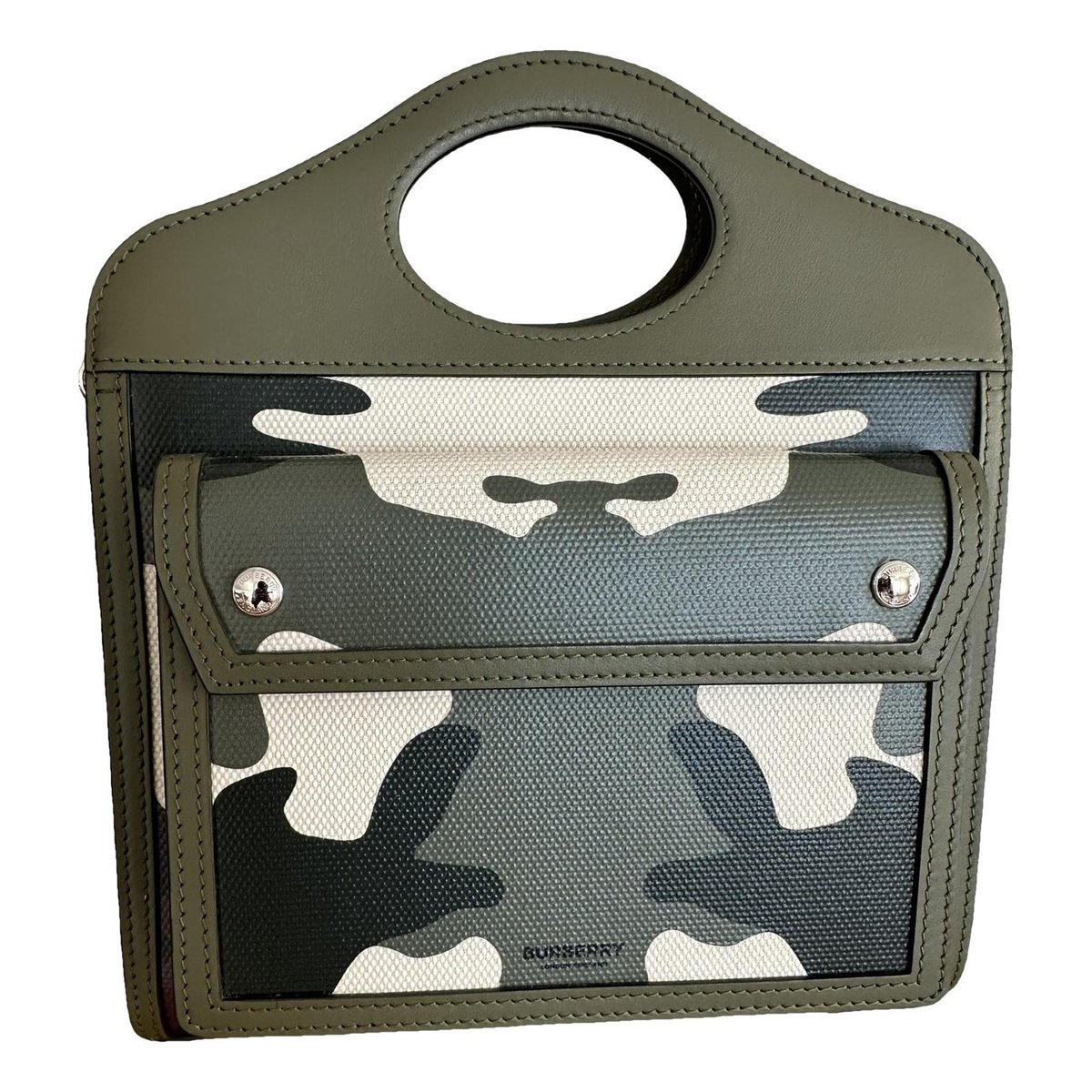Pocket leather handbag