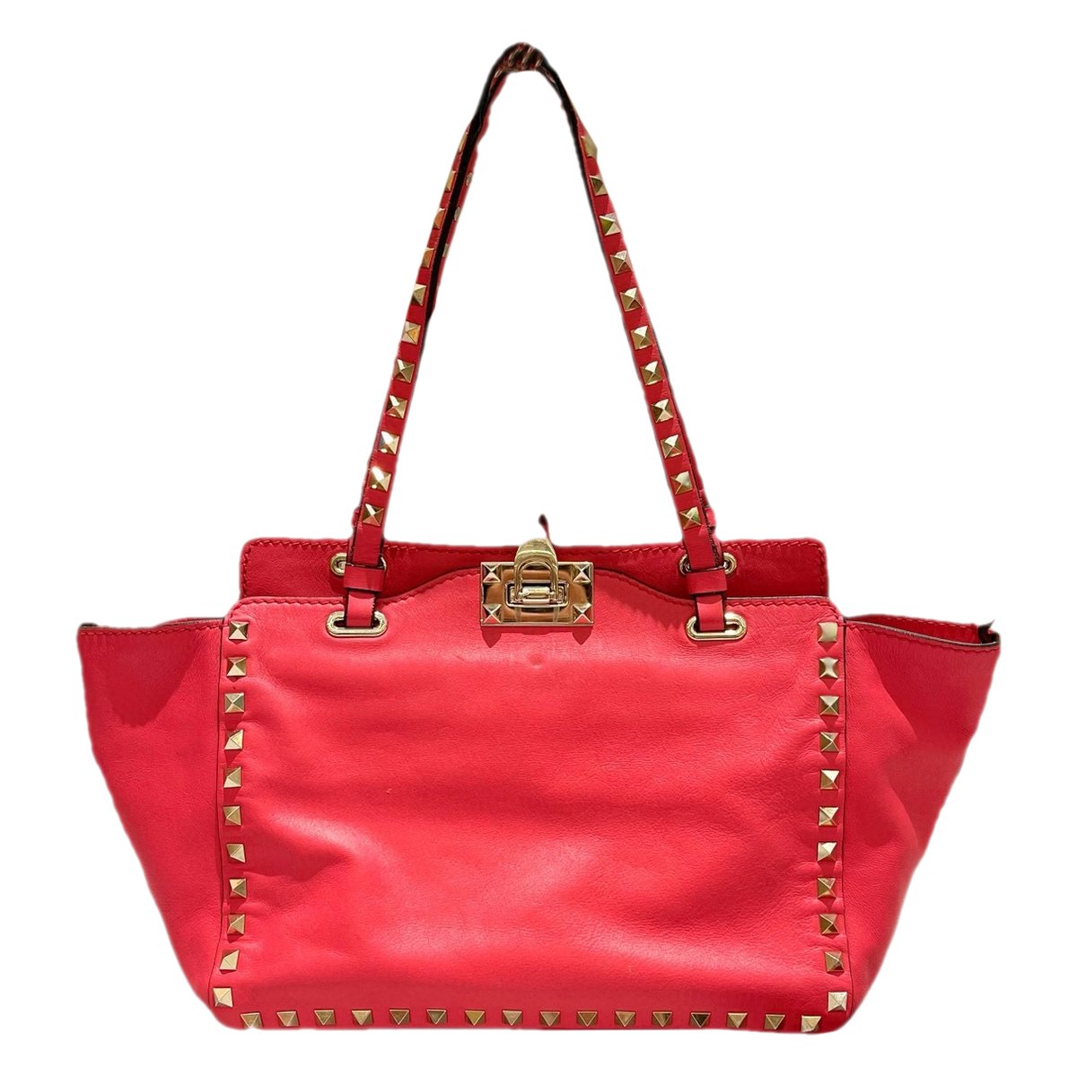 Rockstud leather handbag