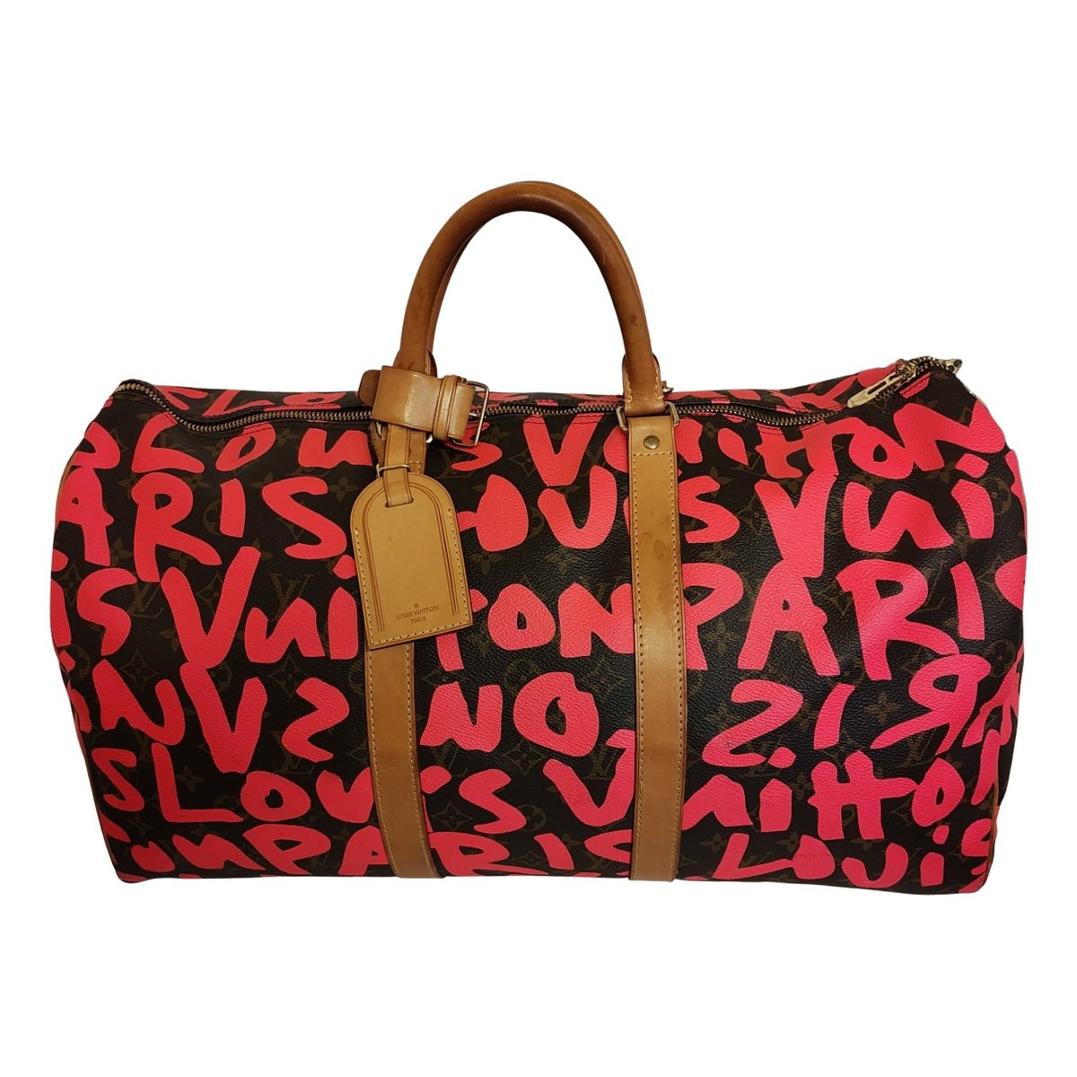 Keepall leather travel bag