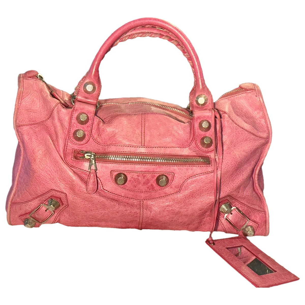 Work leather handbag