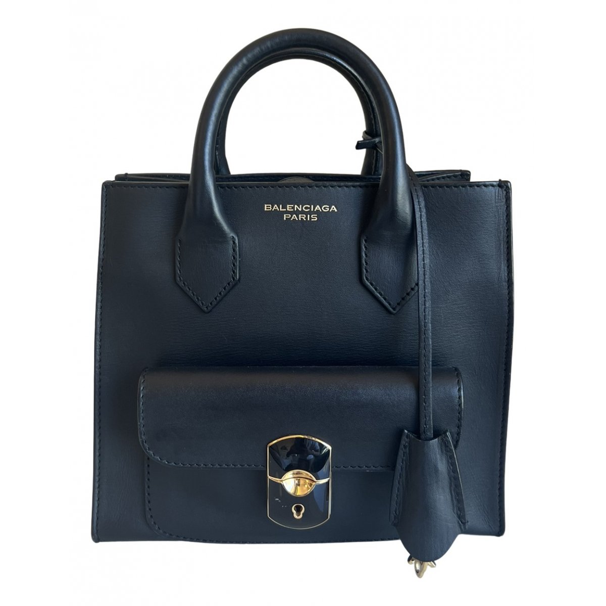 Padlock leather crossbody bag