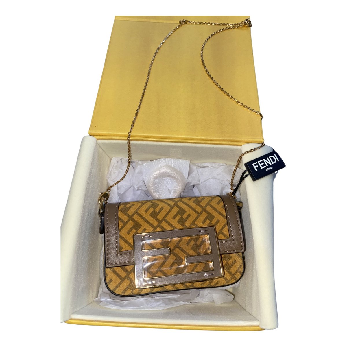 Baguette Chain leather handbag