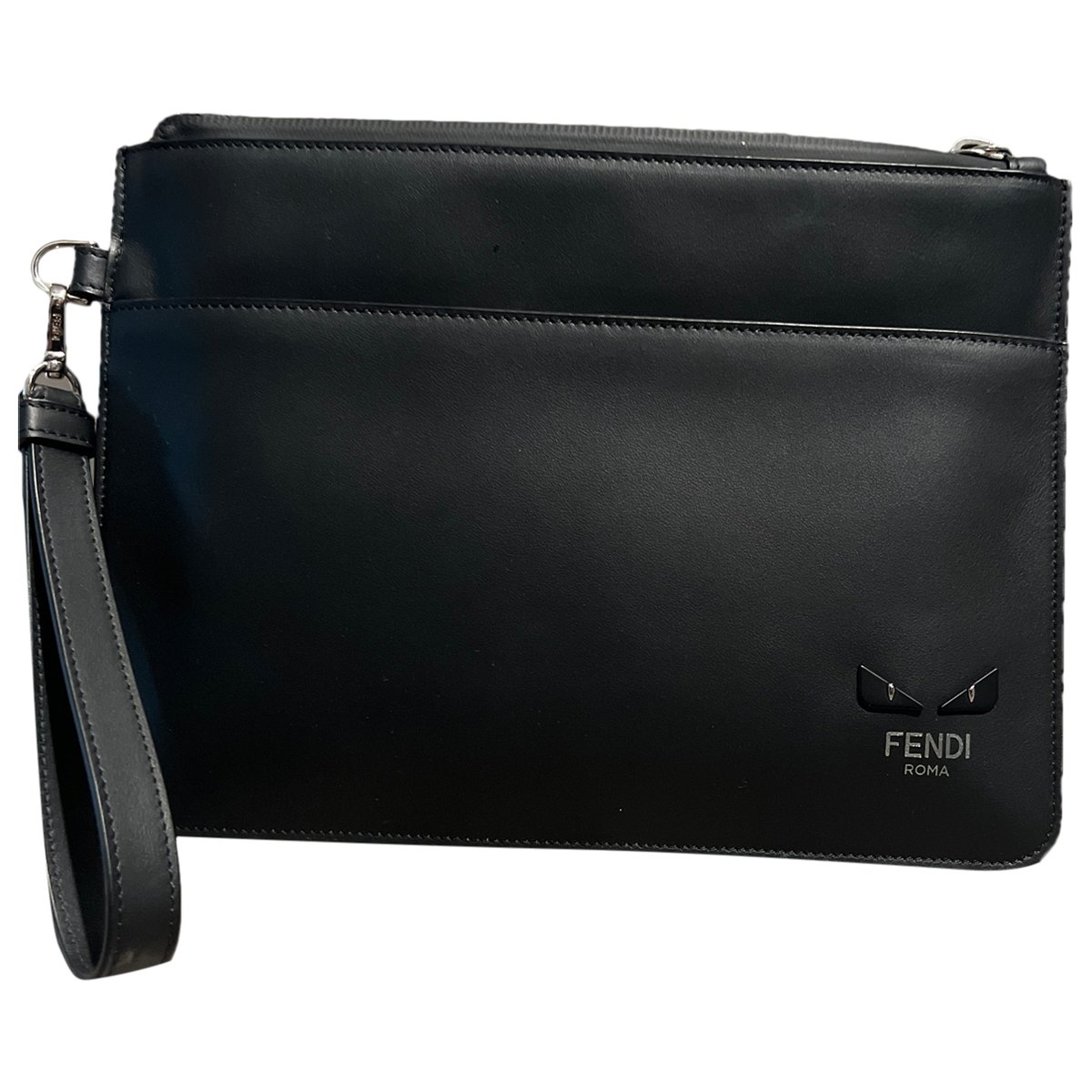 Spy leather clutch bag