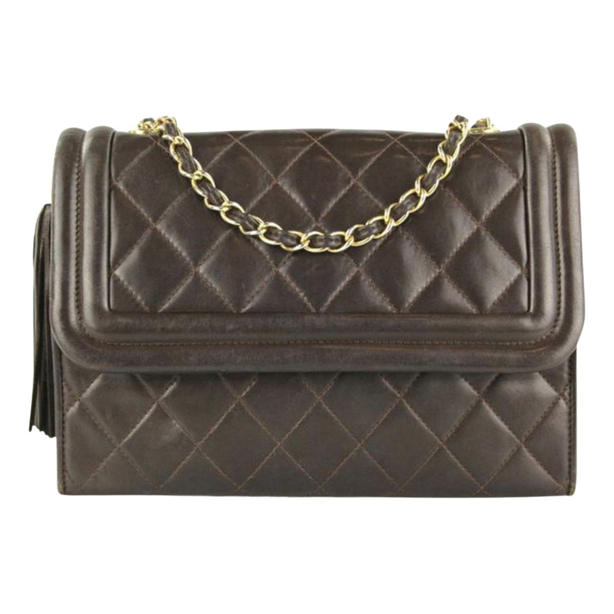 Vintage CC Chain leather handbag