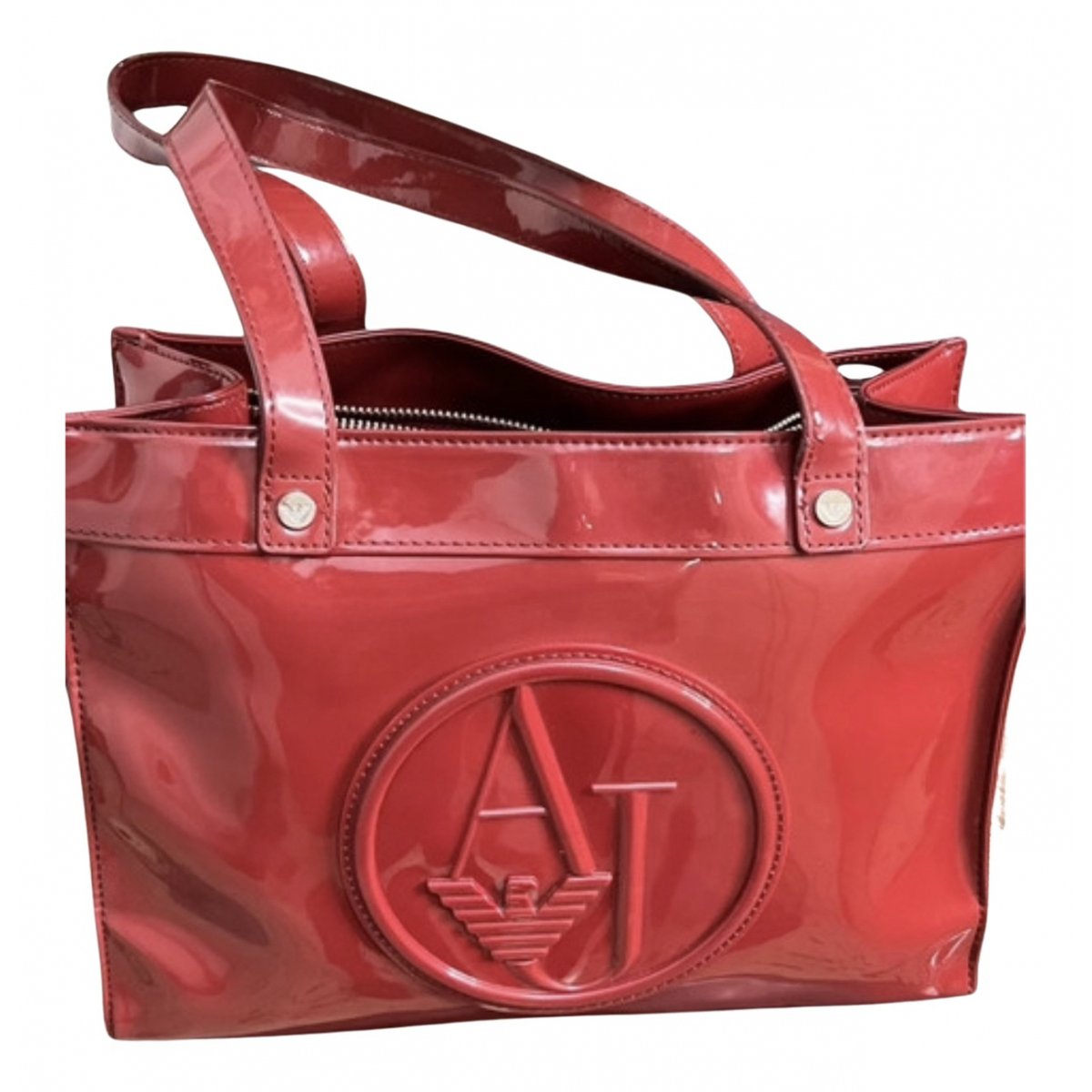 Patent leather handbag