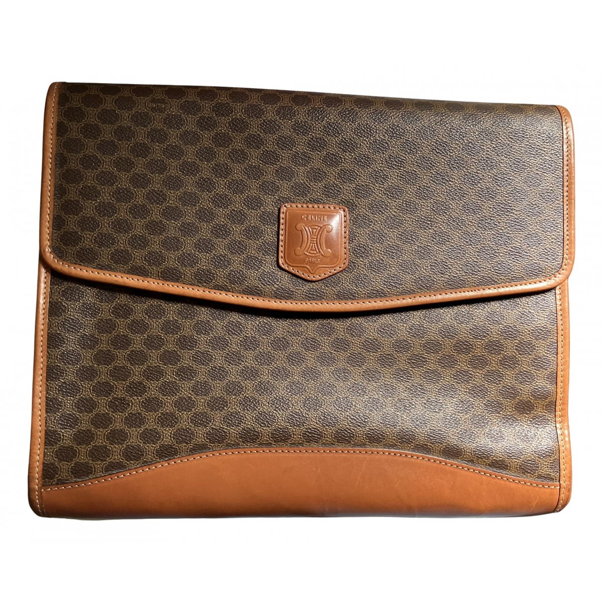 Case flap leather satchel