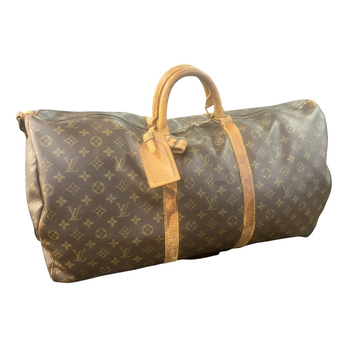 Keepall leather travel bag