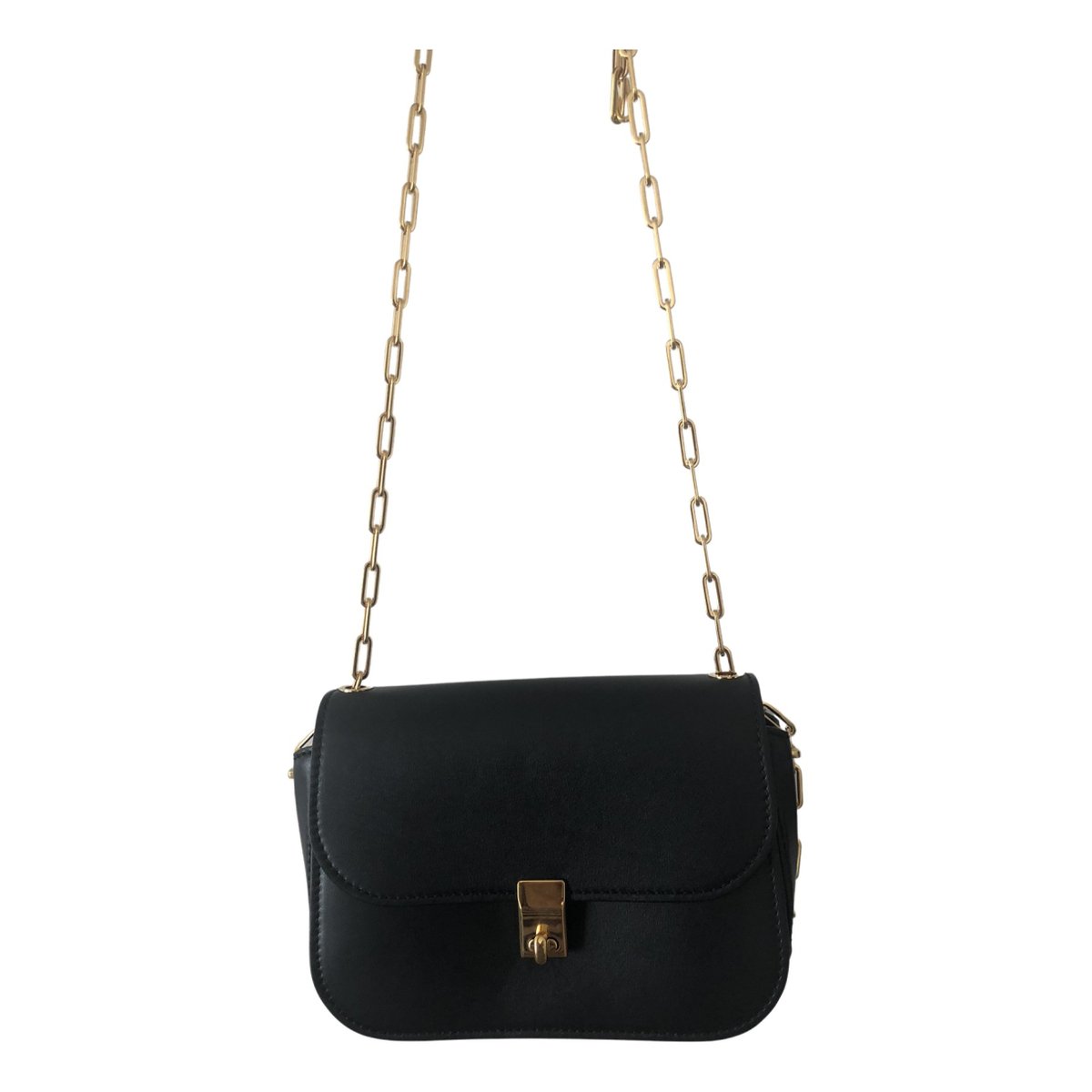 All over chain leather handbag