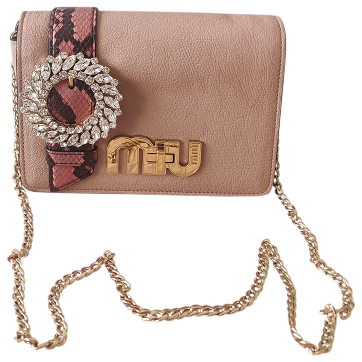 My Miu leather crossbody bag