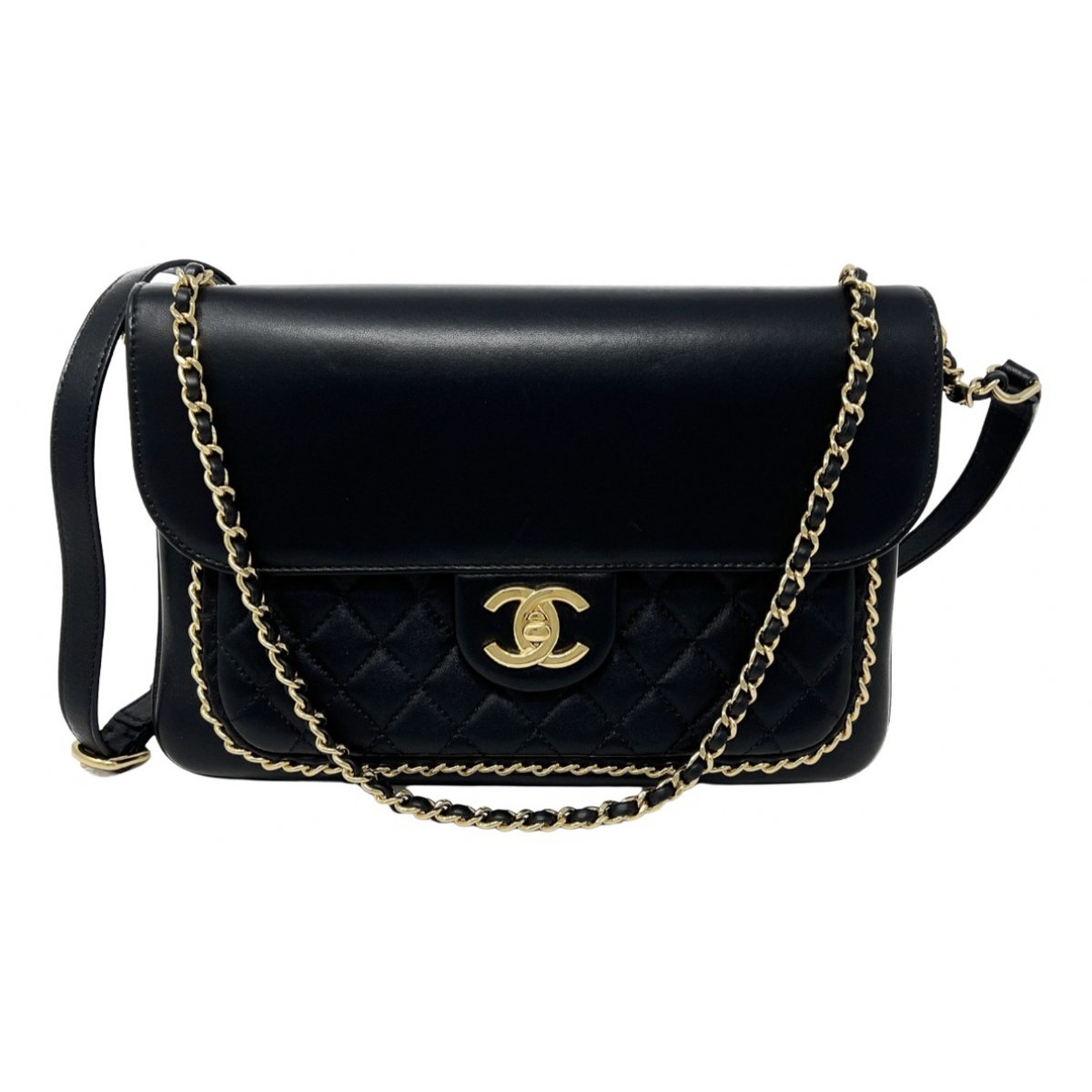 Trendy CC Flap leather handbag