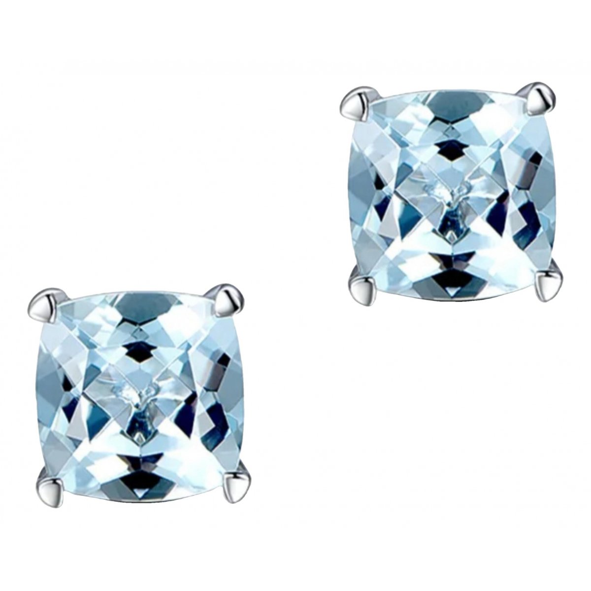 Aigues-Marines silver earrings