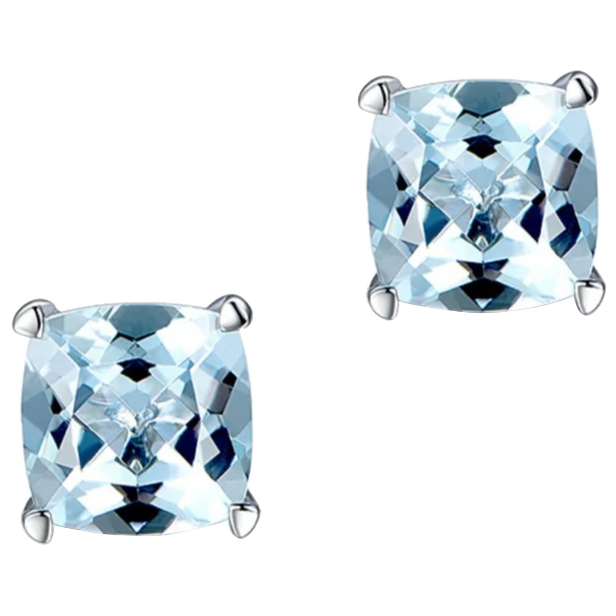 Aigues-Marines silver earrings