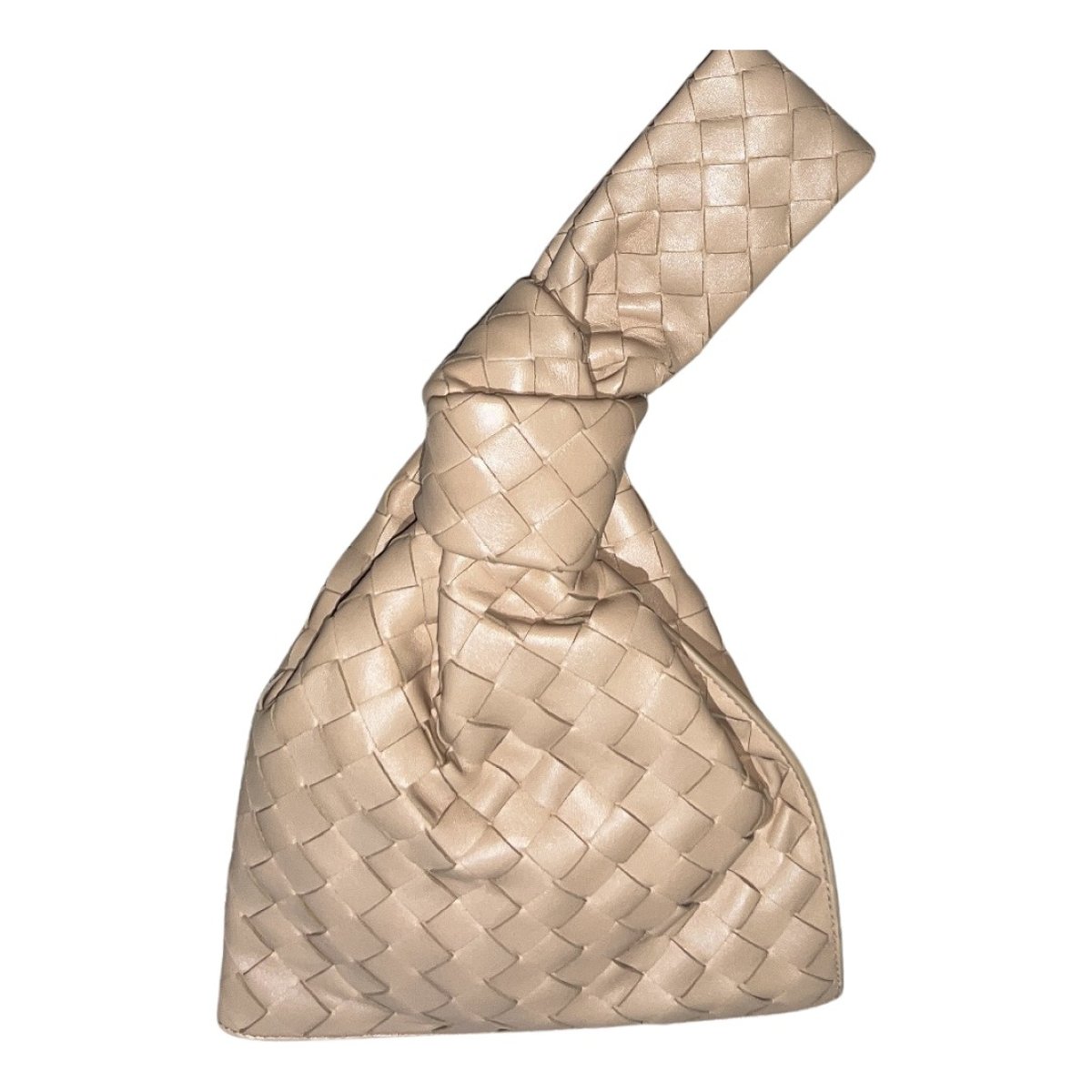 Twist leather clutch bag