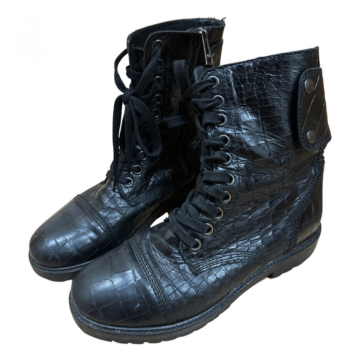 Joe leather biker boots