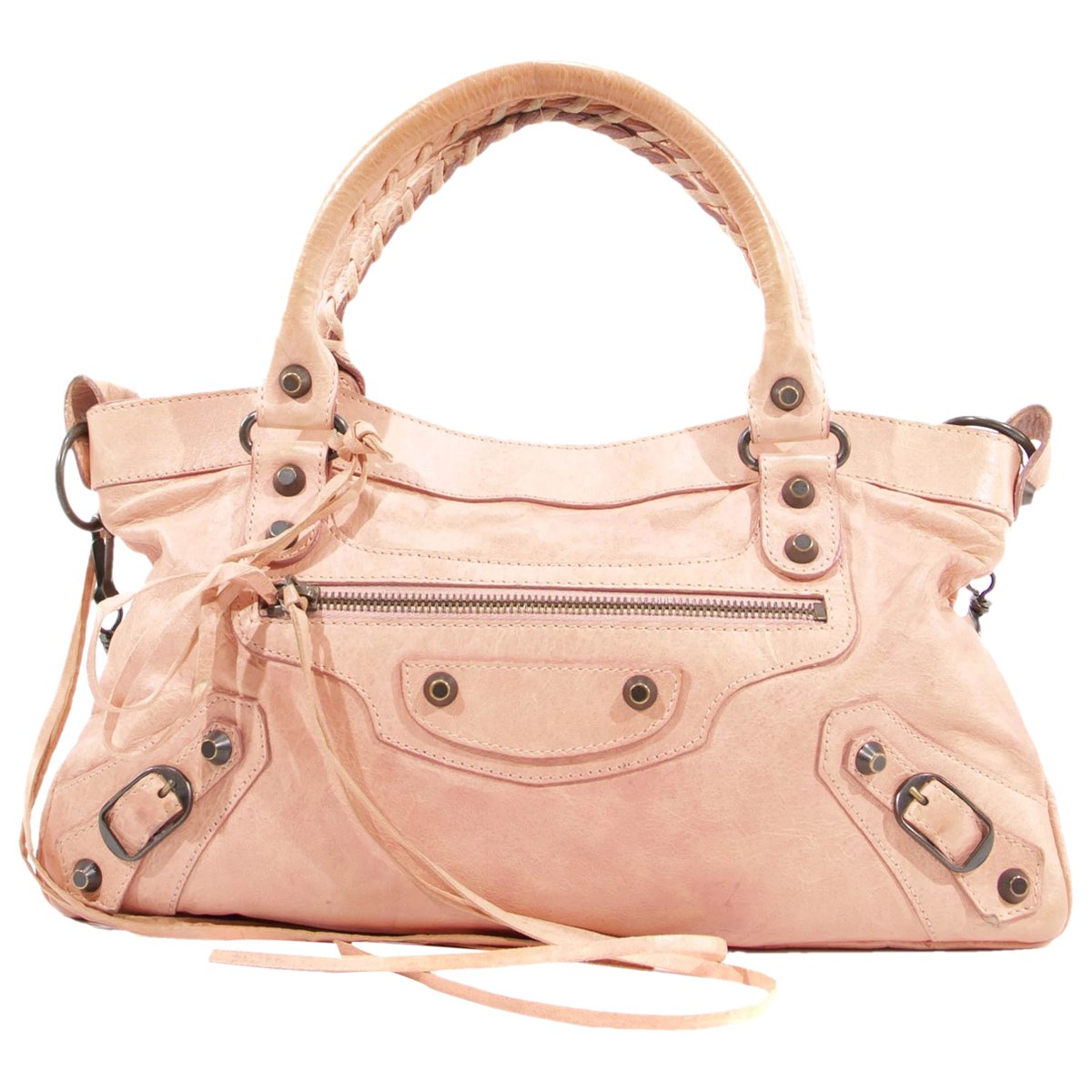 First leather handbag