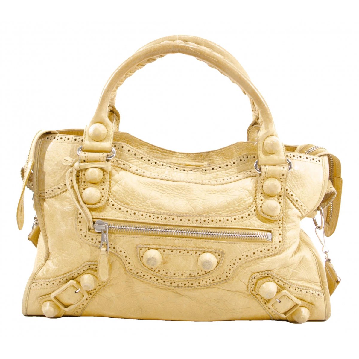 City leather handbag