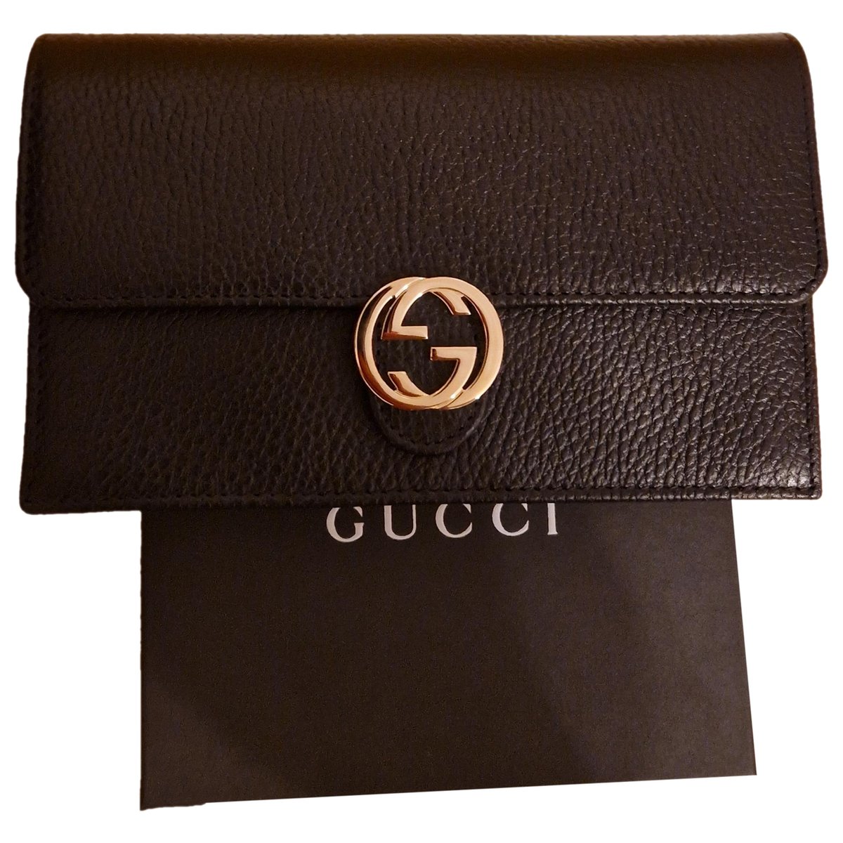 Interlocking leather crossbody bag