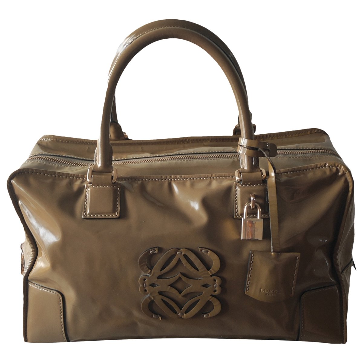 Amazona patent leather handbag
