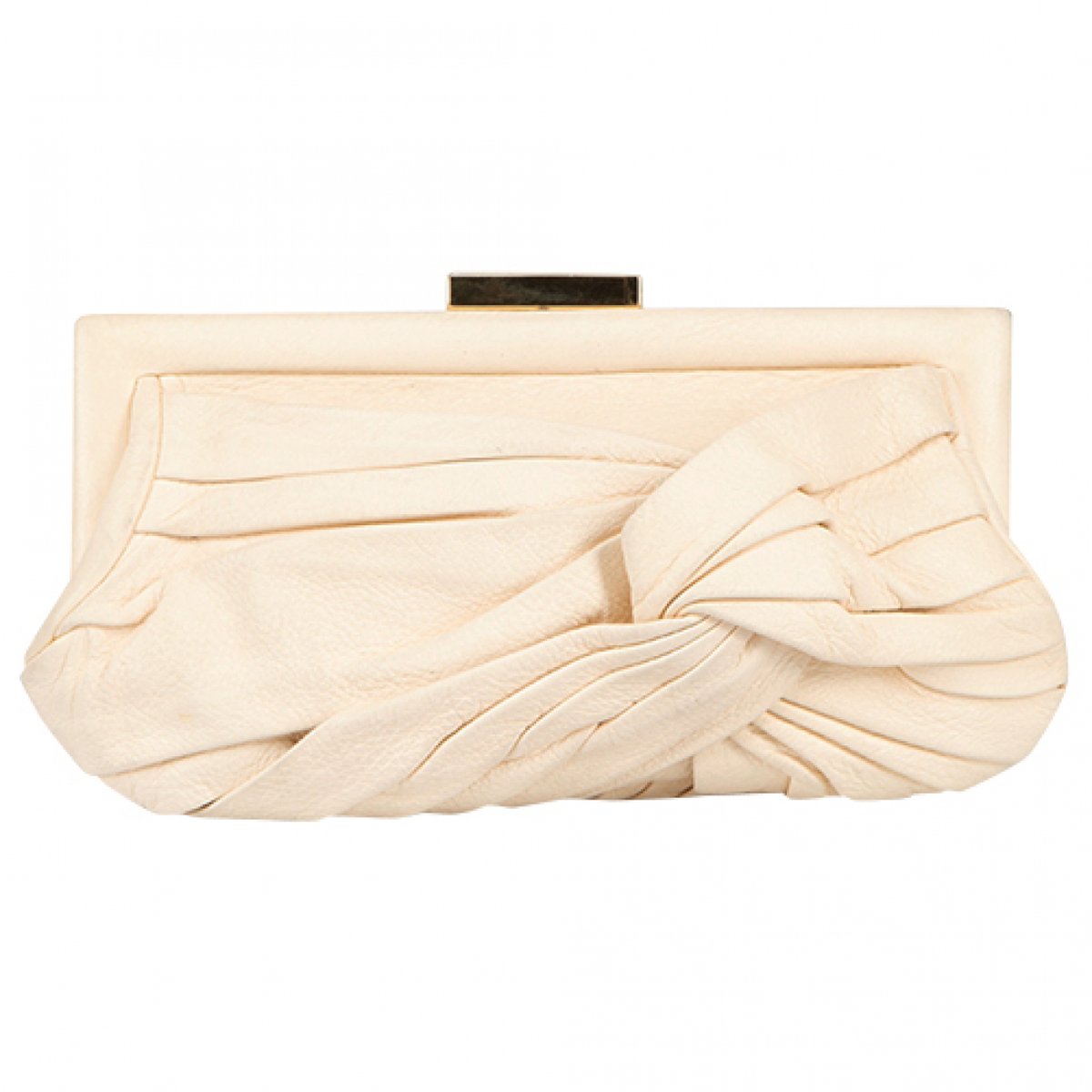 Knot leather clutch bag