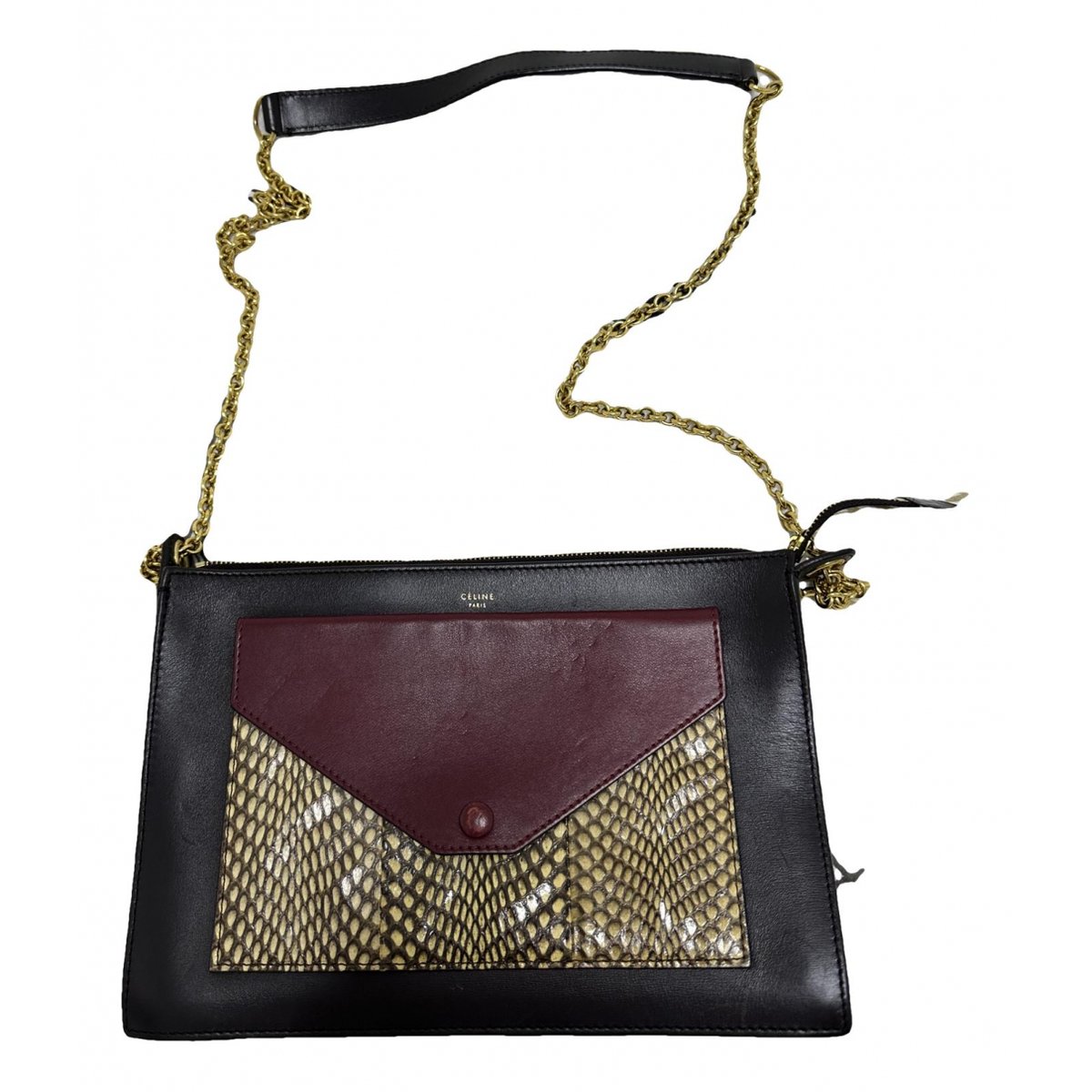 Pocket leather handbag