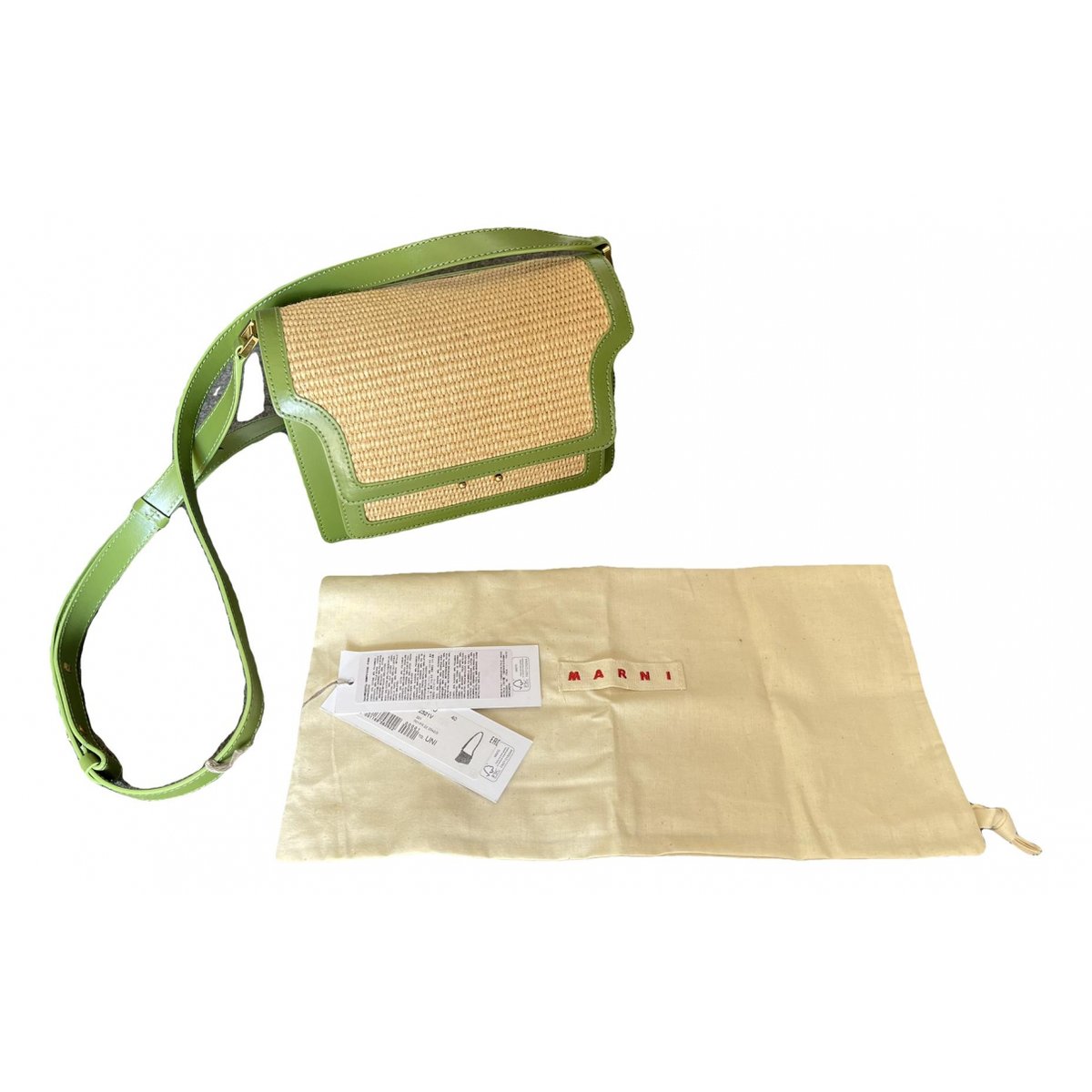 Trunk leather crossbody bag