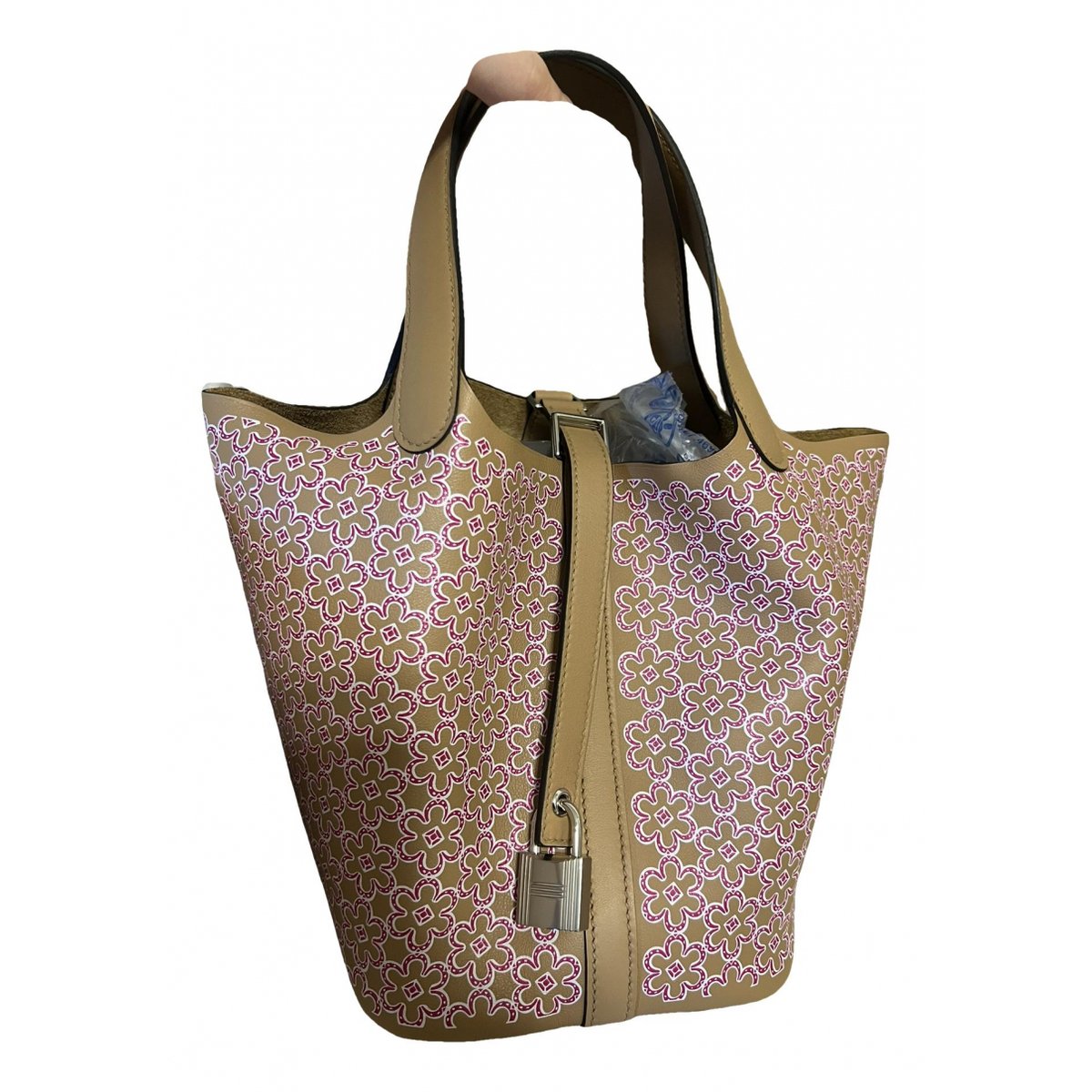 Picotin leather tote