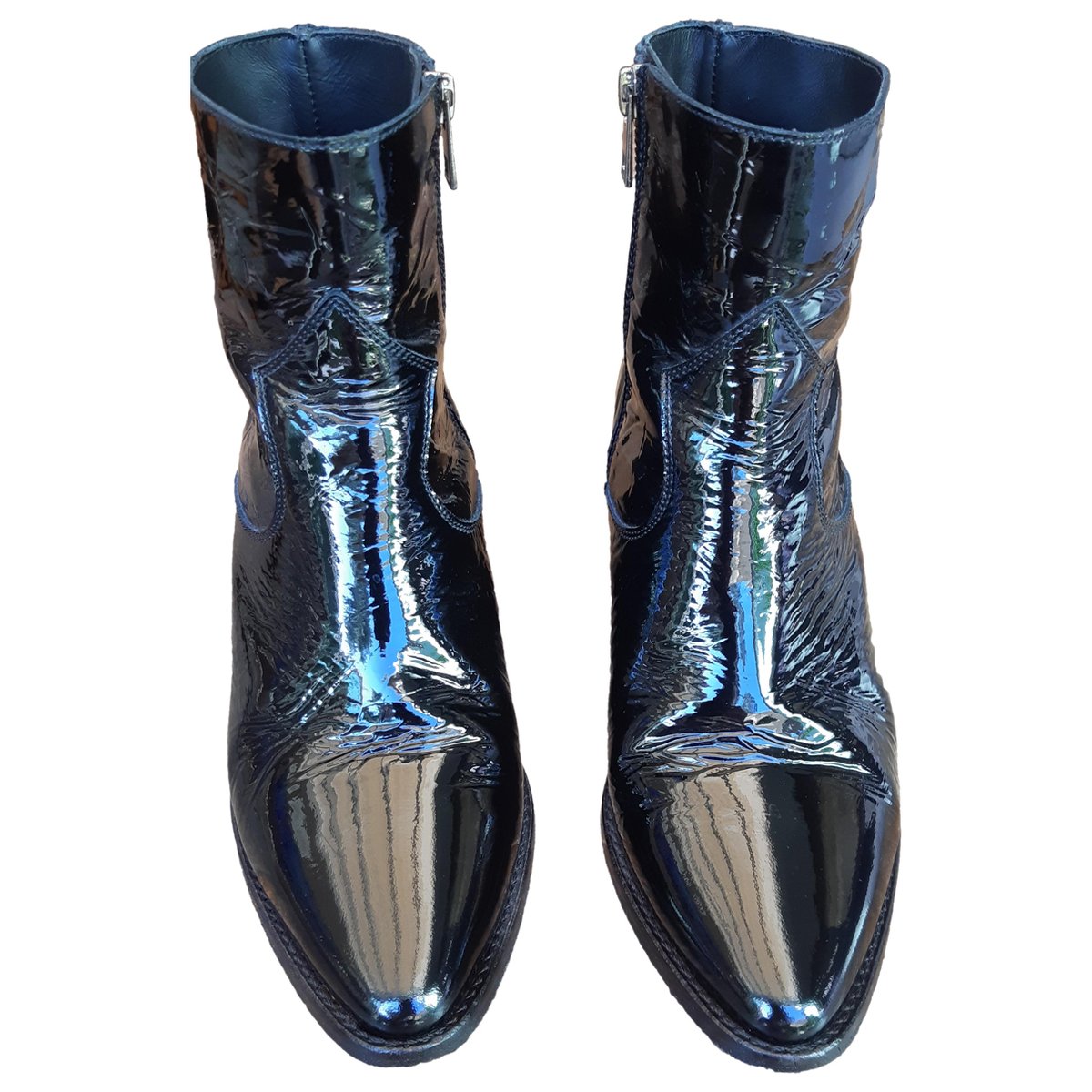 Teddy vinyl ankle boots