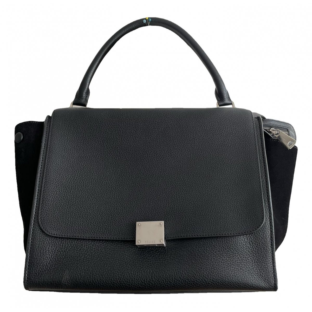 Trapèze leather handbag