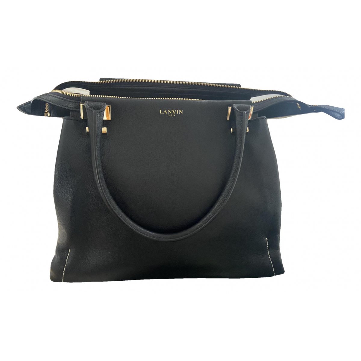 Pencil leather tote