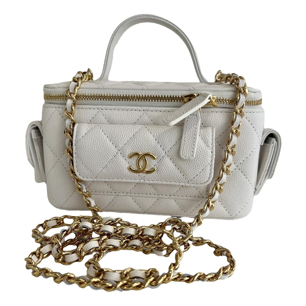 Vanity leather handbag