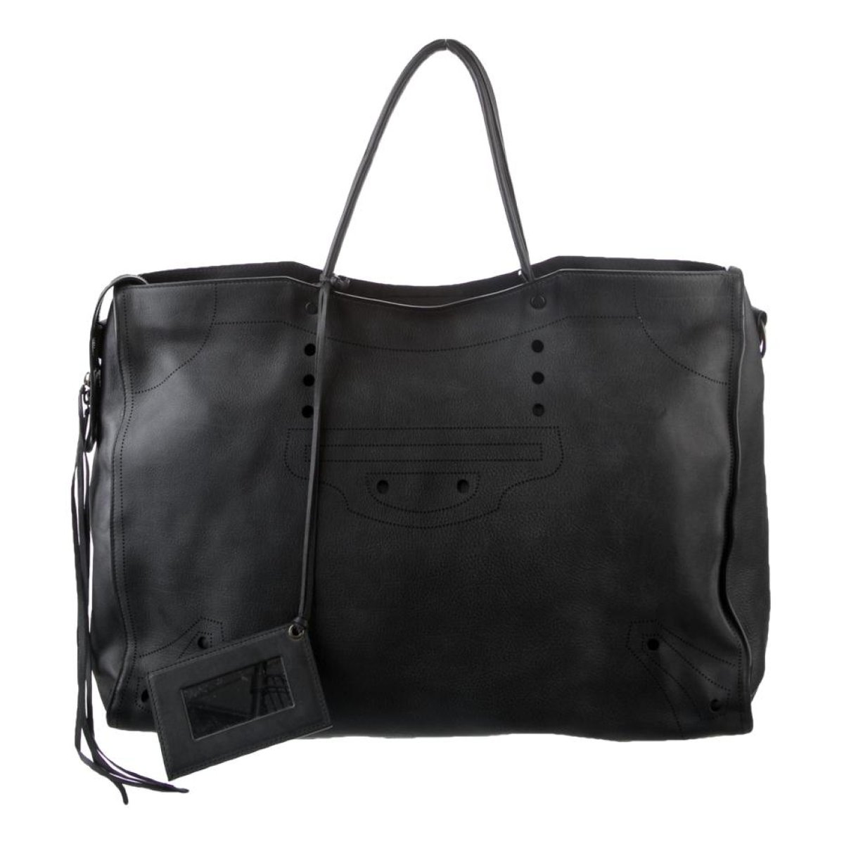 Blackout leather handbag