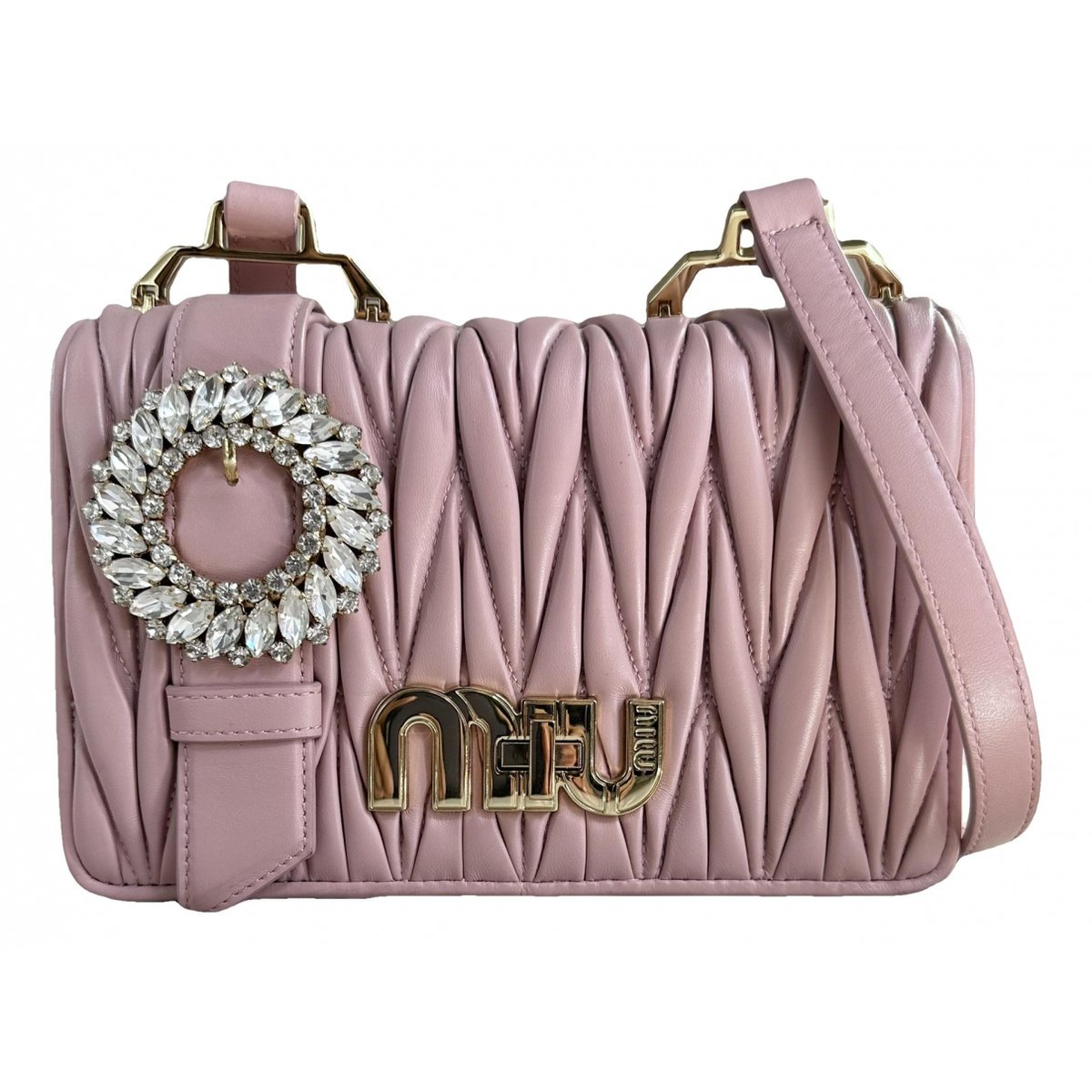 My Miu leather crossbody bag