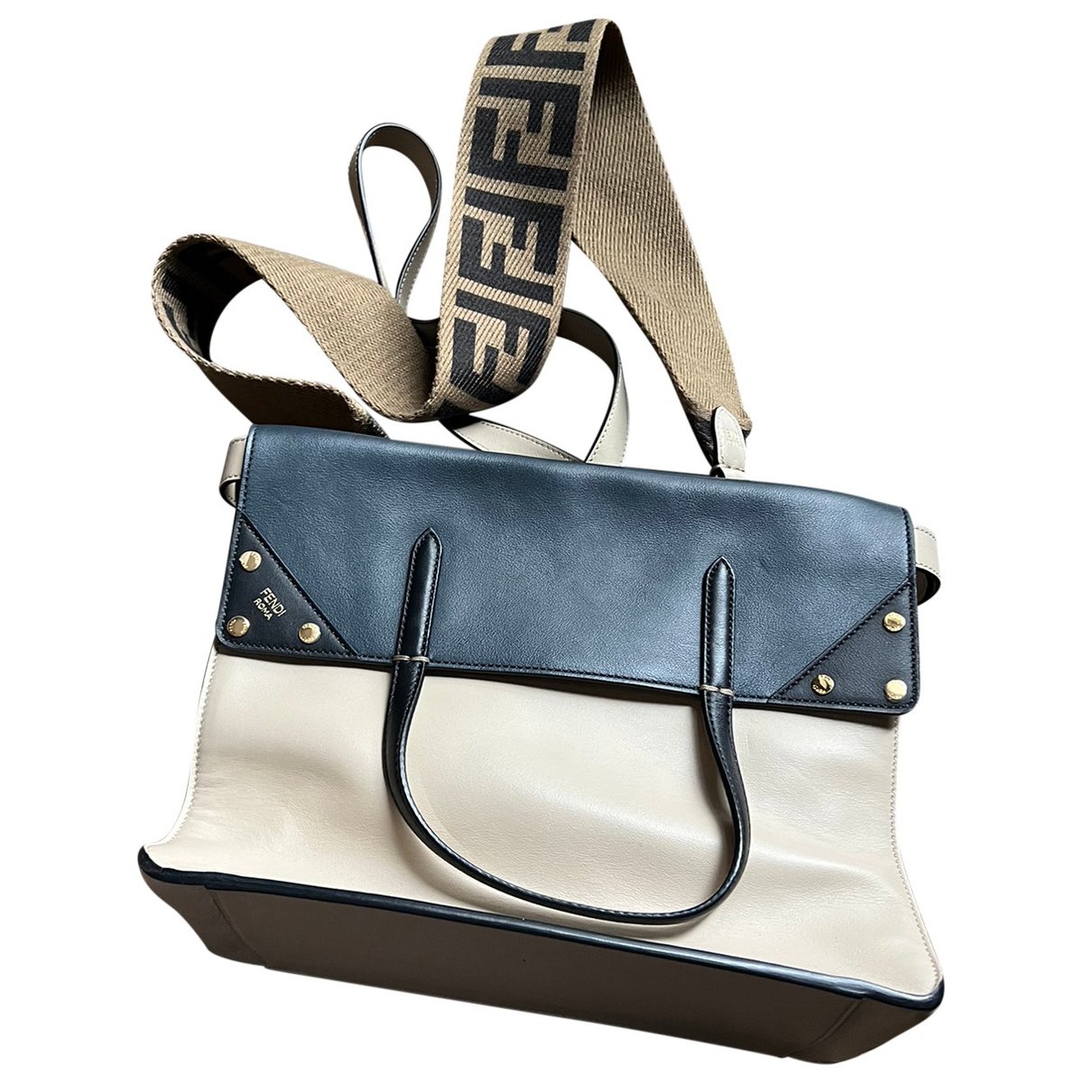 Flip leather handbag