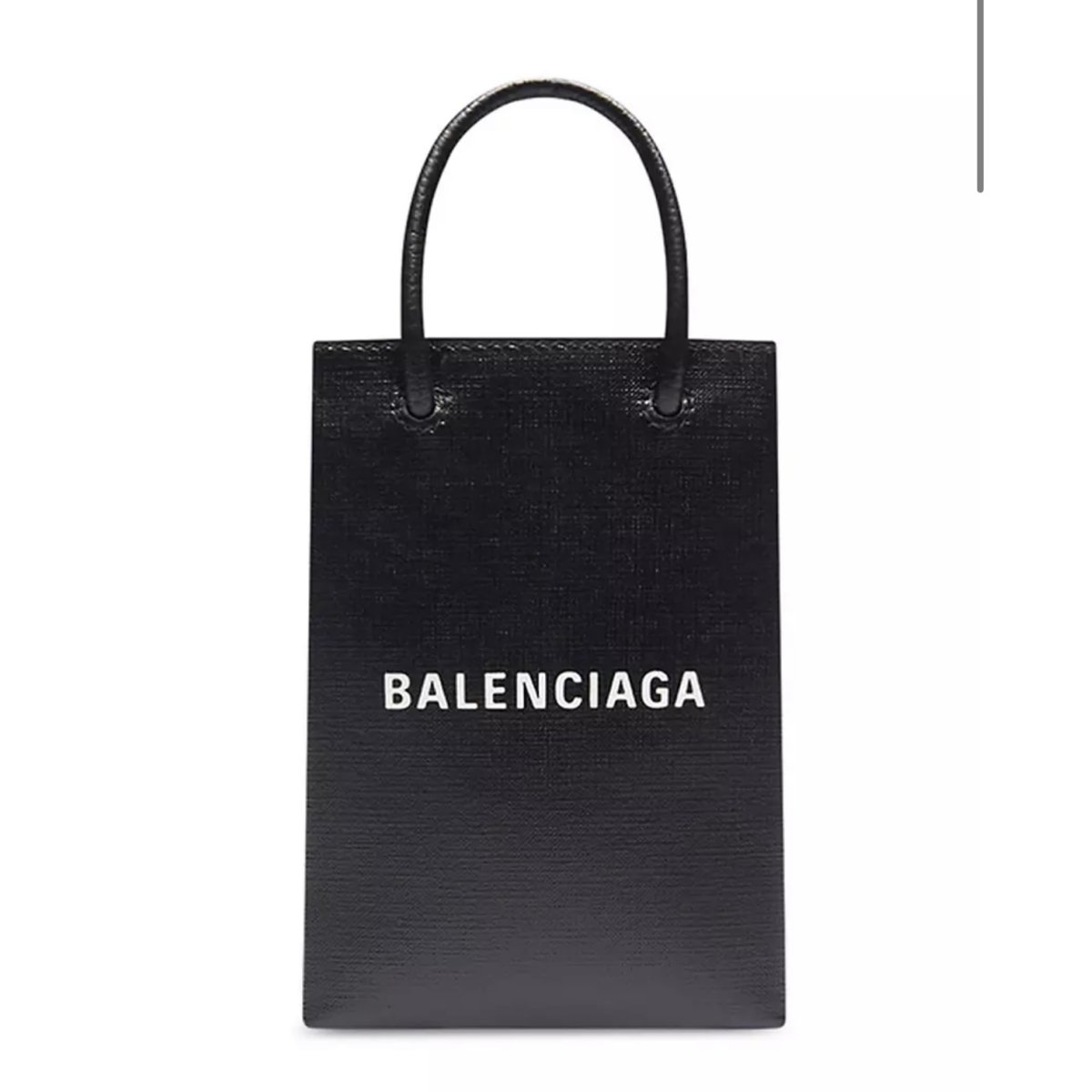 Shopping North South leather bag