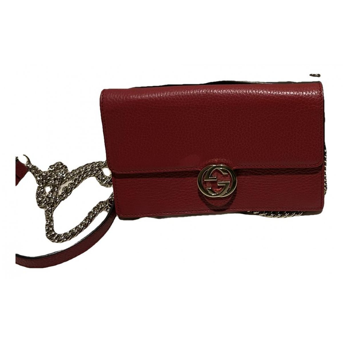 Interlocking leather crossbody bag