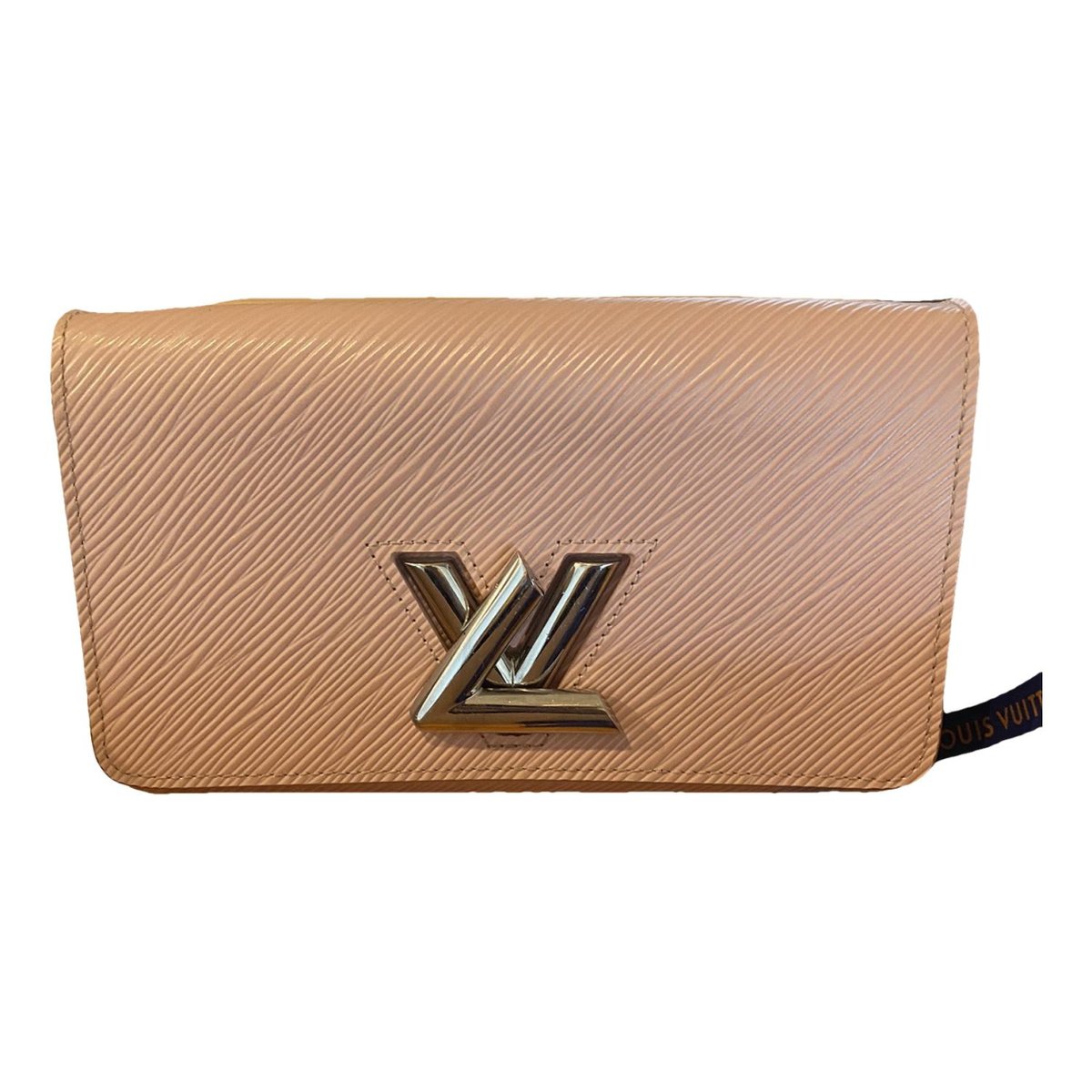 Twist leather clutch bag