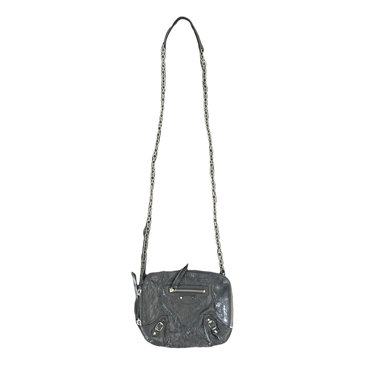 Hip leather handbag
