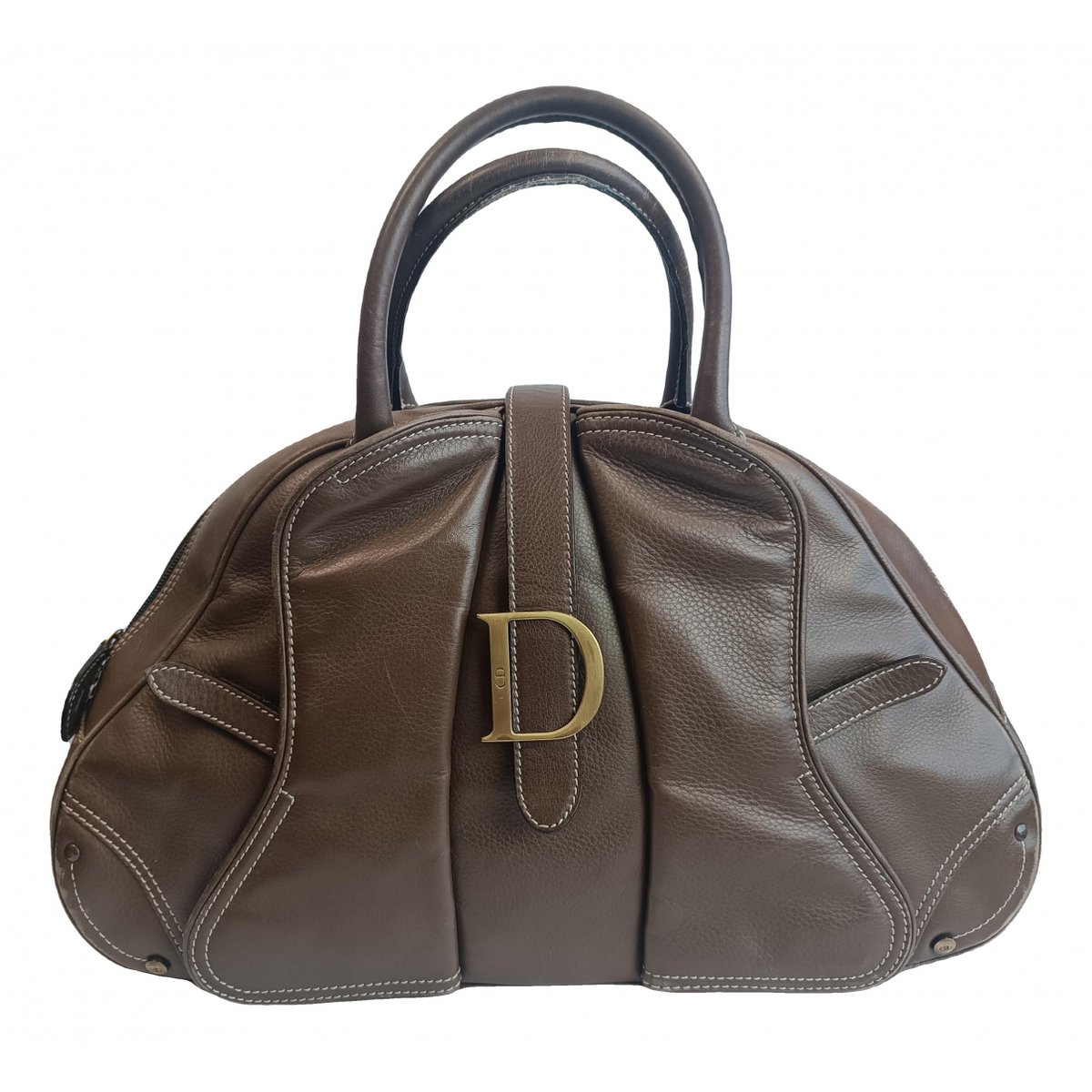 Saddle Bowler leather handbag